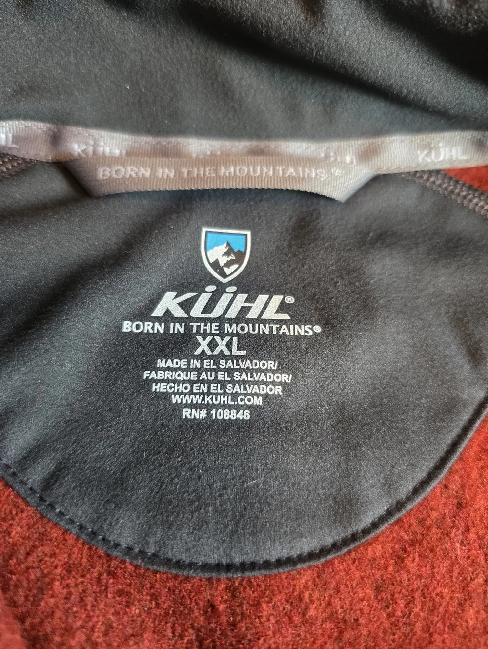 KUHL Revel 1/4 Zip Sweater Men XXL Maroon Kashmira Pullover Jacket Hiking
